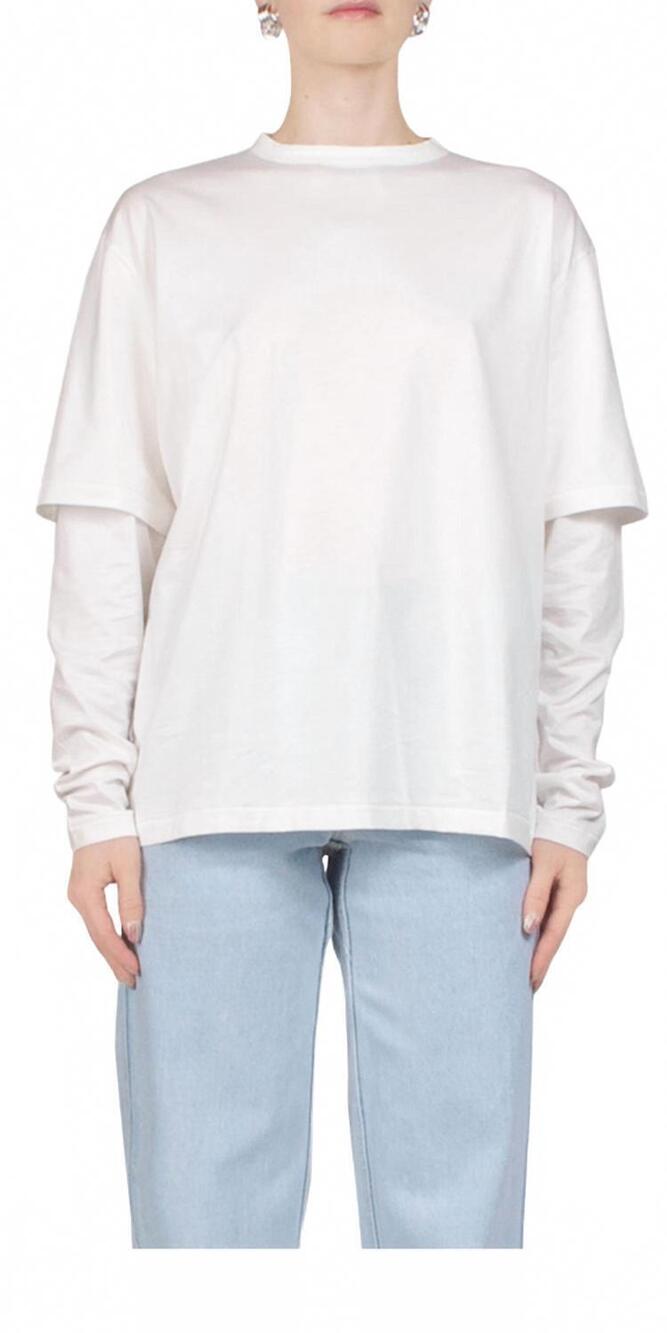 NEW AYA MUSE double layer tee in off white